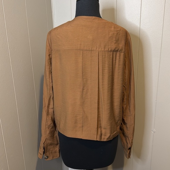 NWT Banana Republic Women’s 10 Cropped Safari Jacket Pleated Pockets - Picture 6 of 8